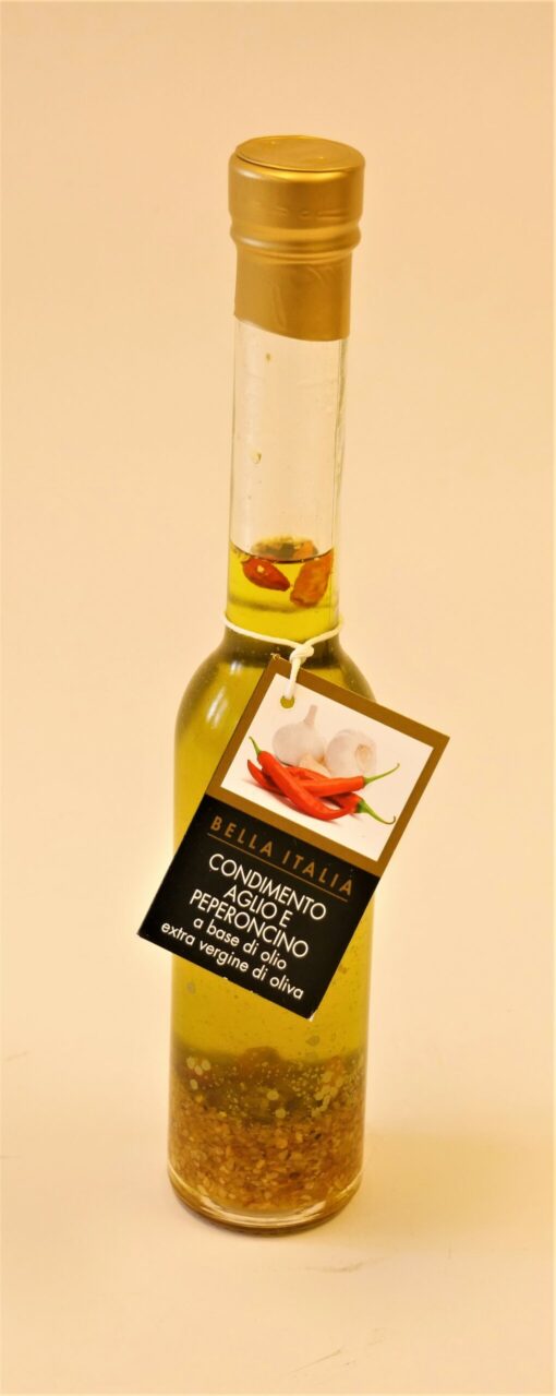 Chili- og hvitløksolje Extra virgin 200ml